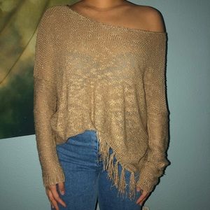 Knitted Off-the-shoulder sweater